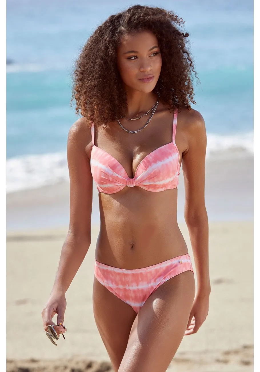 LASCANA Women's Tie Dye Classic Bikini Swim Bottom