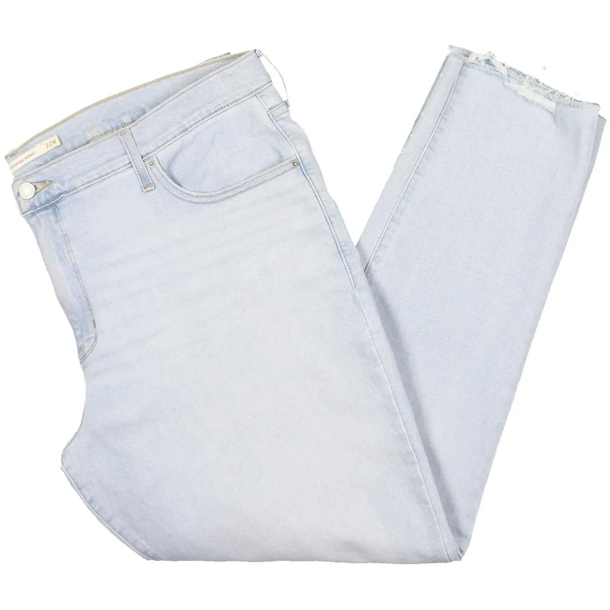 Levi's Womens Plus Denim Raw Hem Slim Jeans