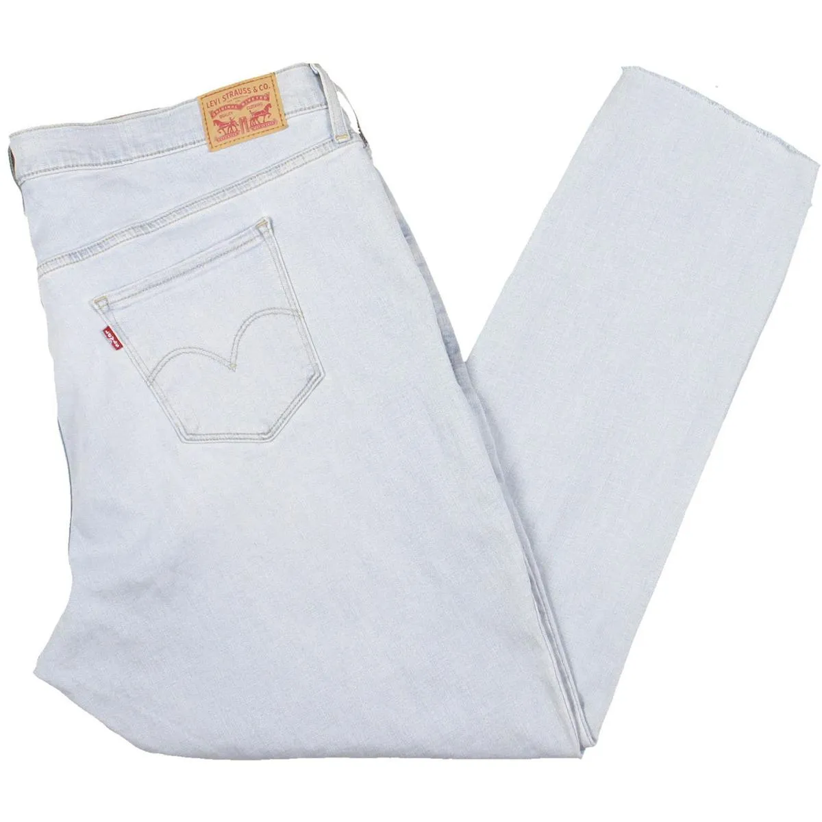 Levi's Womens Plus Denim Raw Hem Slim Jeans