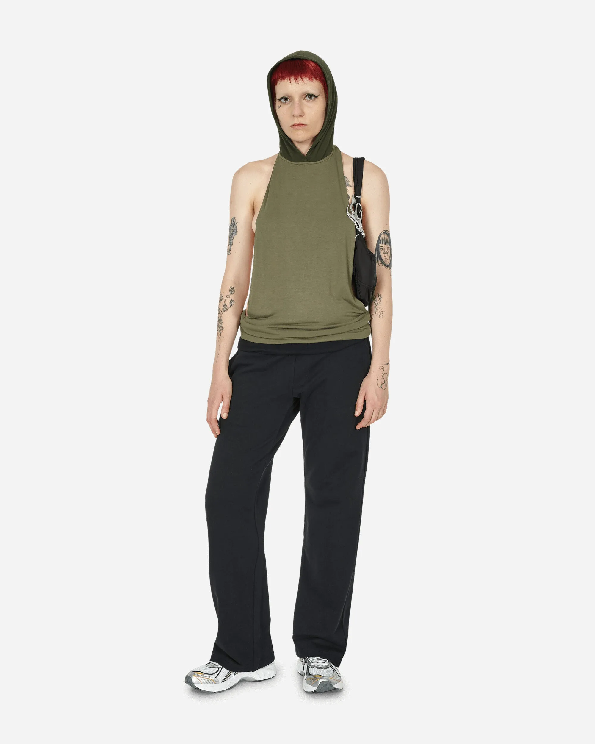 Low Open-Back Tank Top Green
