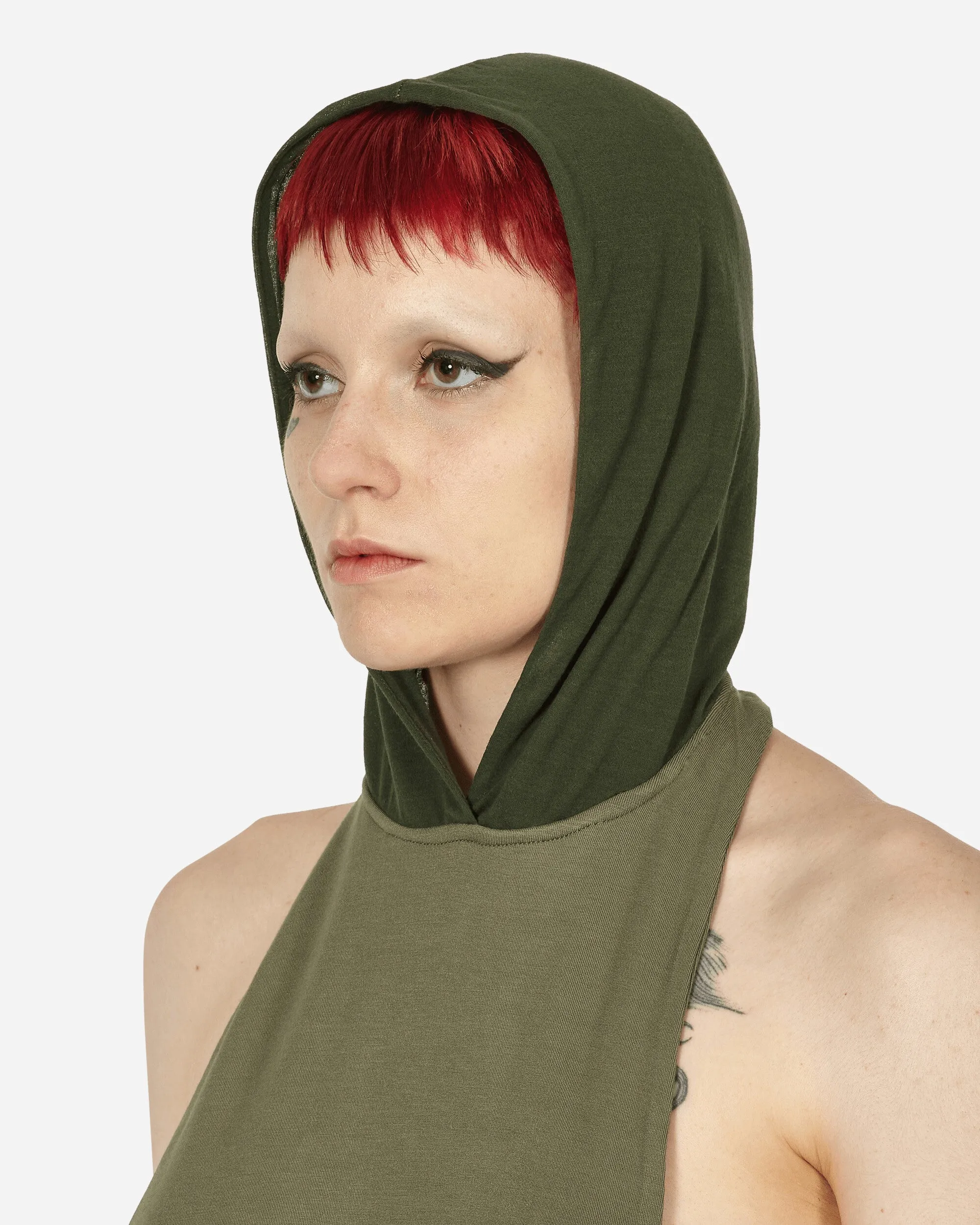 Low Open-Back Tank Top Green