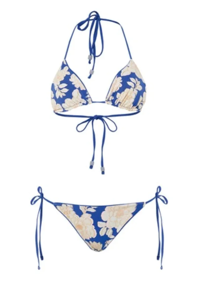 MAAJI Lapis Blue Sunning tie side bikini bottom