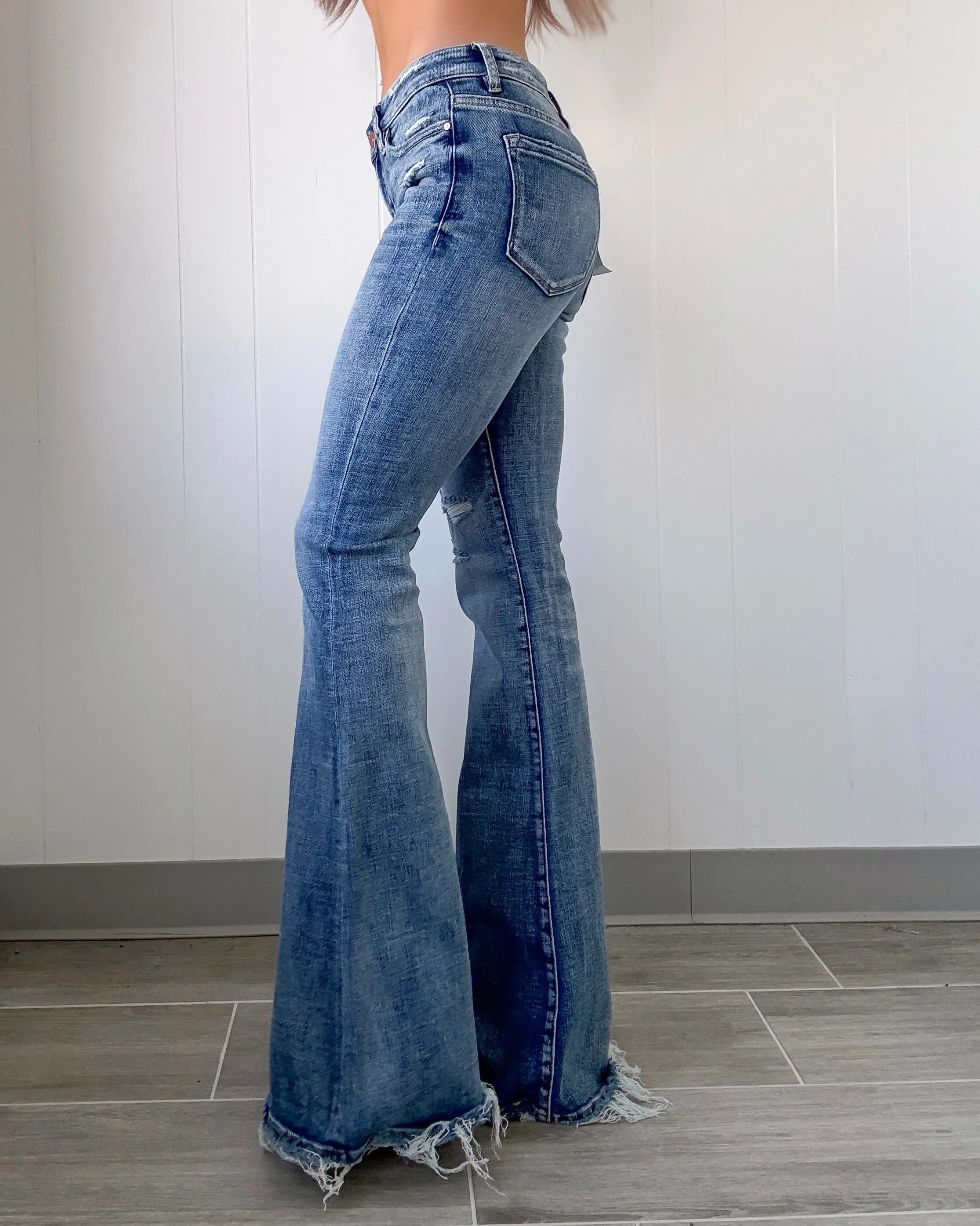 Madison Mid Rise Flare Jeans