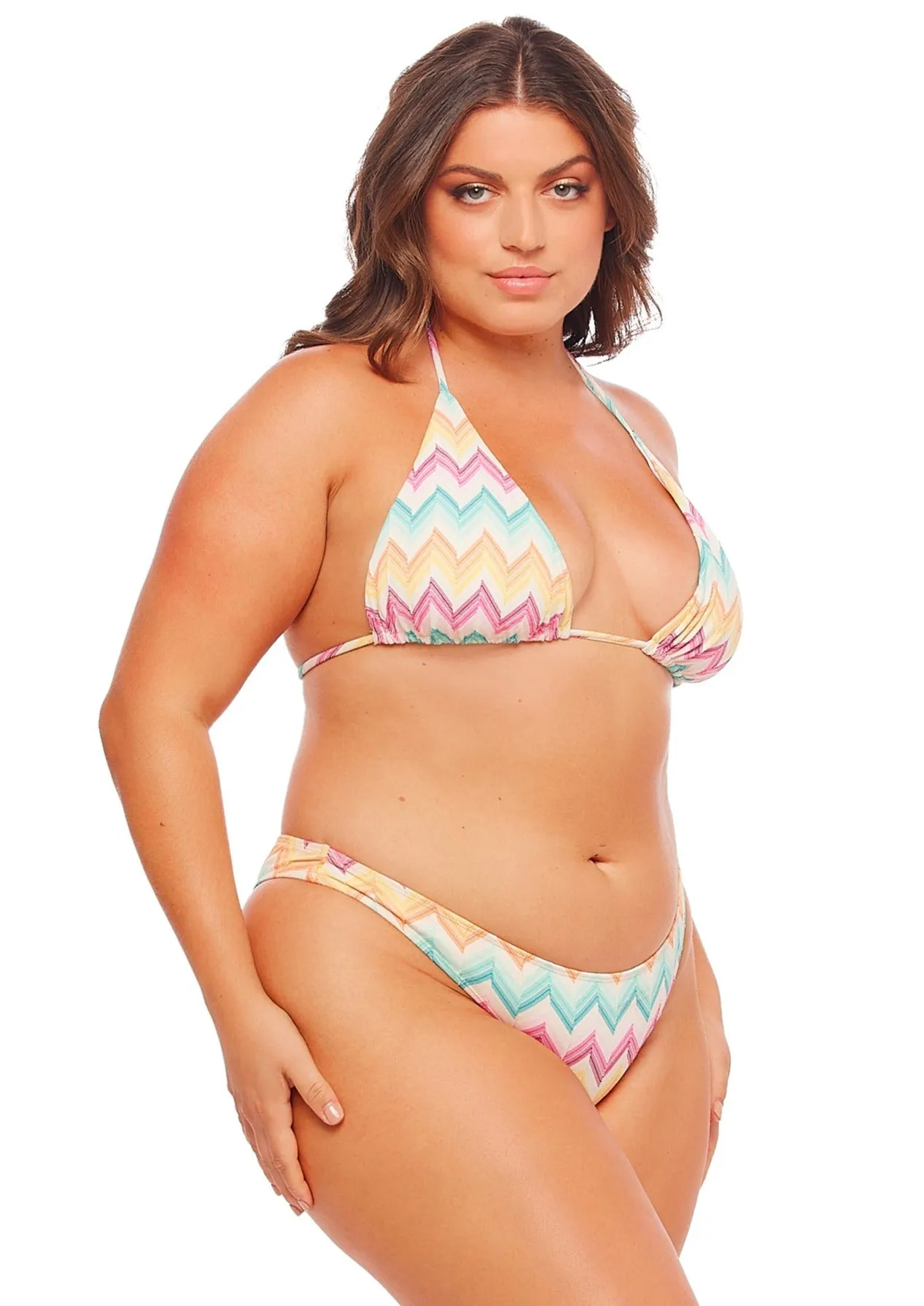 Malibu High Leg Cheeky Bikini Bottom - Kaleidoscope