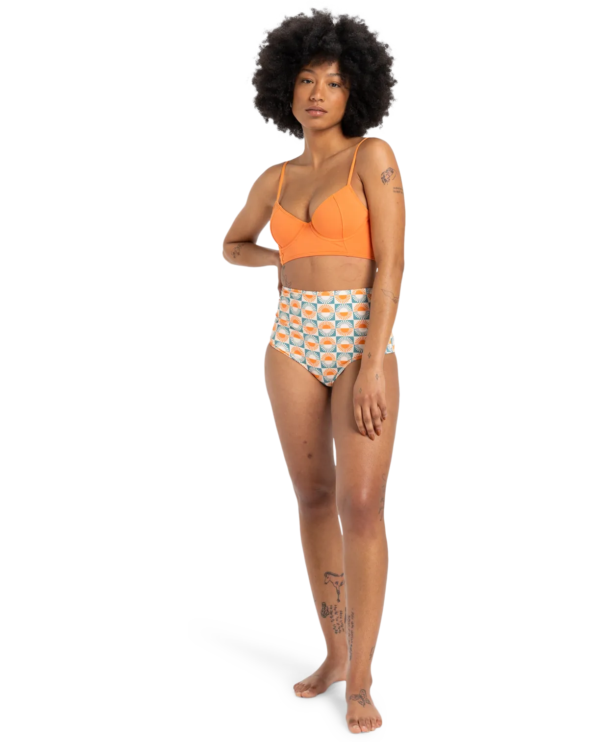 Melly Bikini Top in Coral Gold