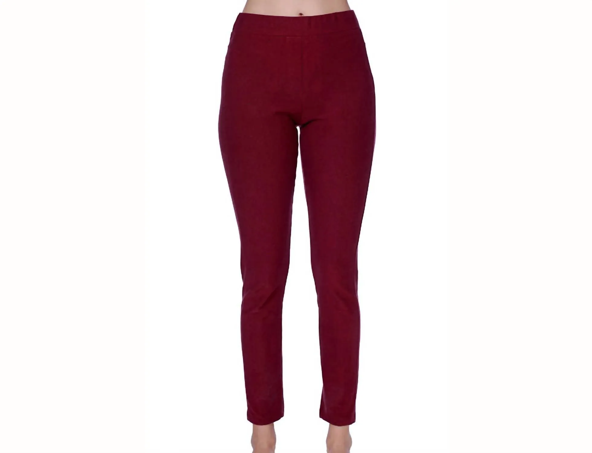 Mid Rise Leggings In Wine