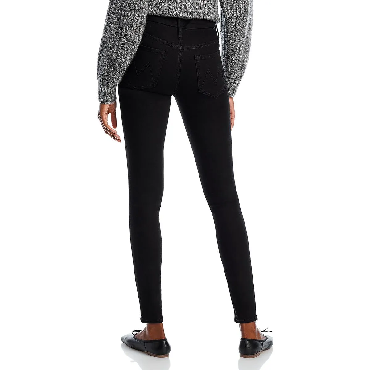Mother Womens Looker Kimper Denim High Waisted Skinny Jeans