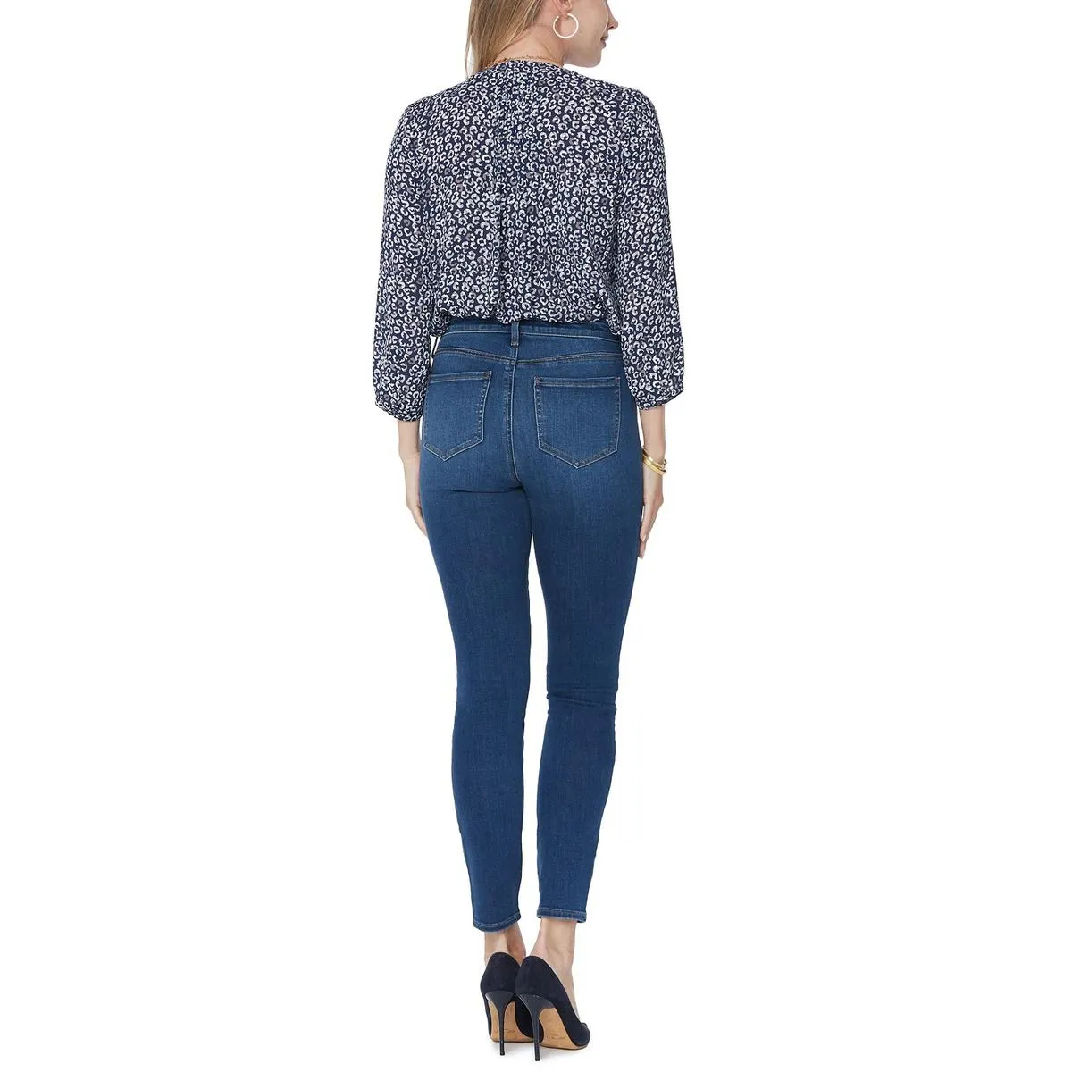 NYDJ Womens Ami High Rise Skinny Straight Leg Jeans