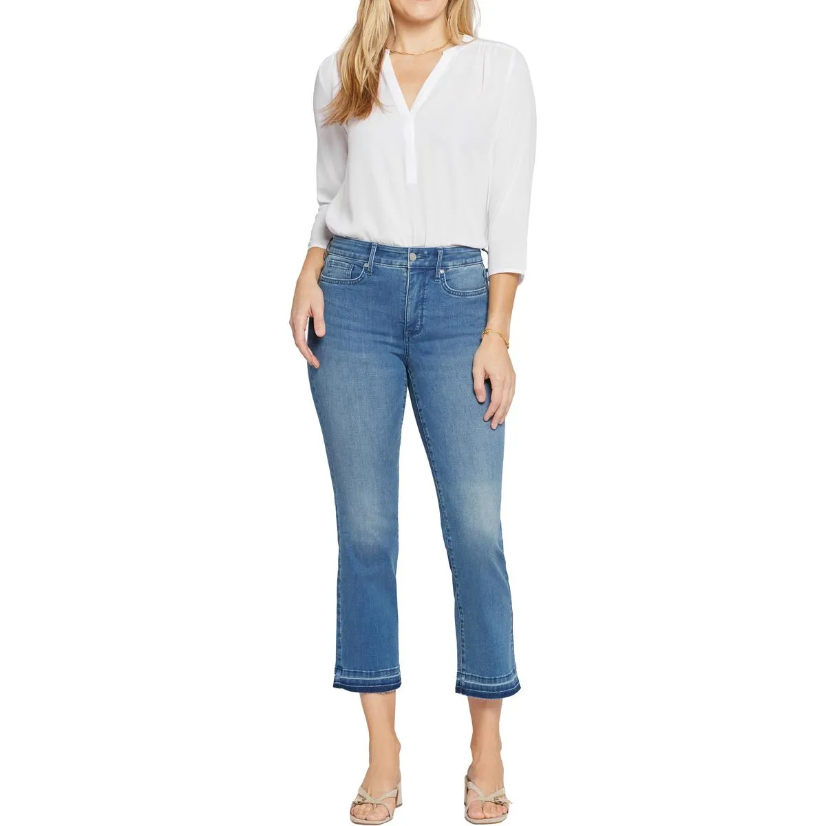 NYDJ Womens Ankle Straight Leg Straight Leg Jeans