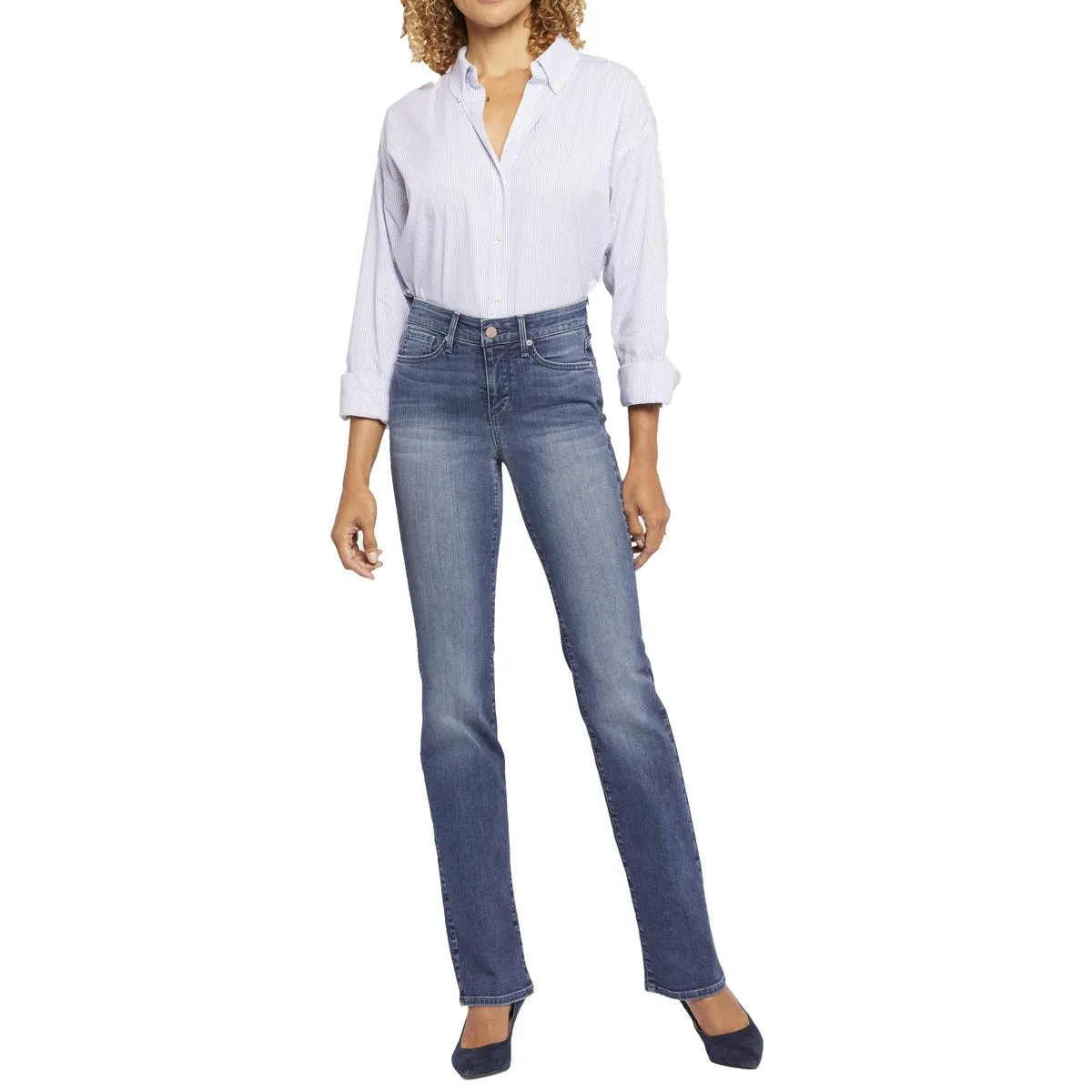 NYDJ Womens Barbara Tummy Slimming Denim Bootcut Jeans
