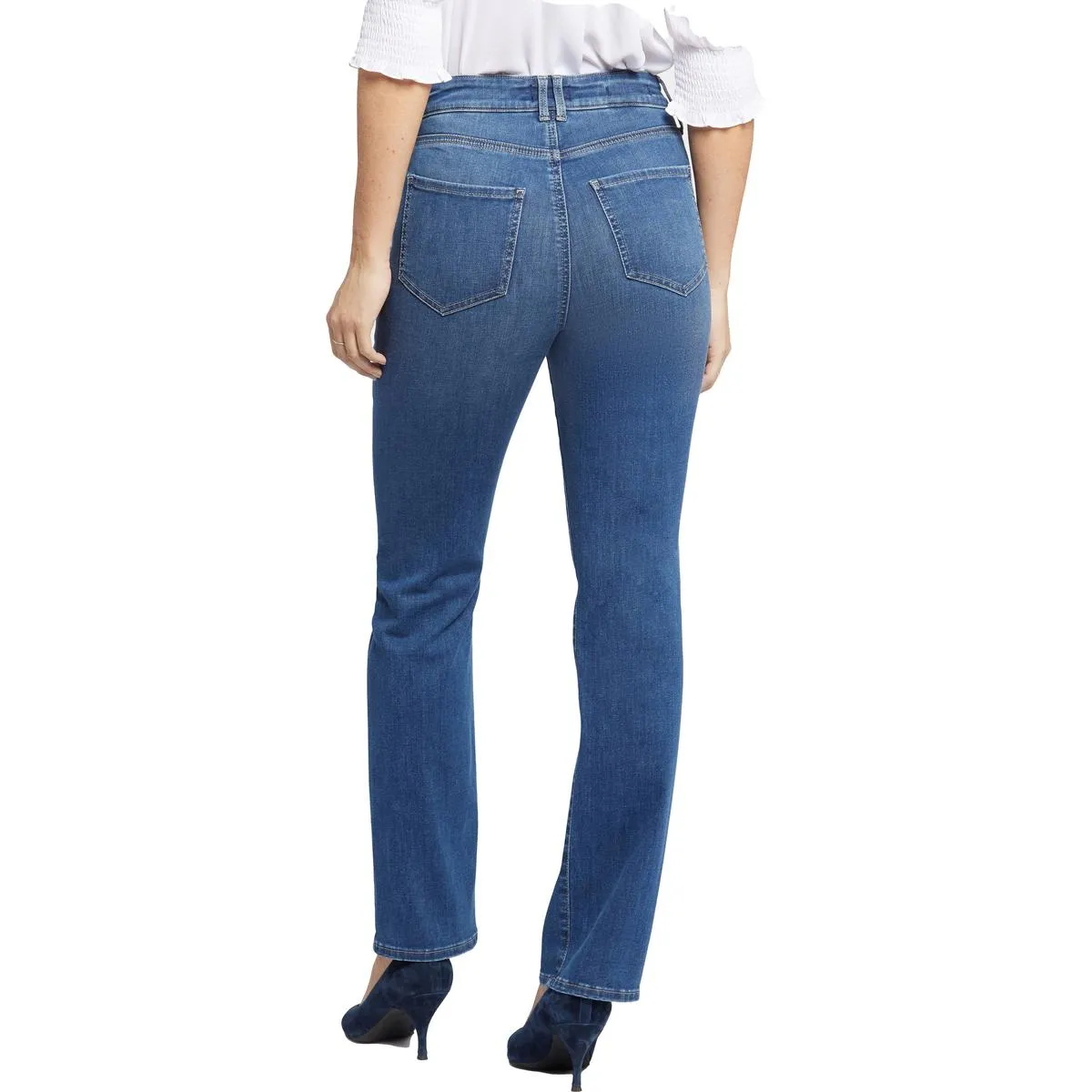 NYDJ Womens Curve Shaper Marilyn Tummy Slimming Denim Straight Leg Jeans
