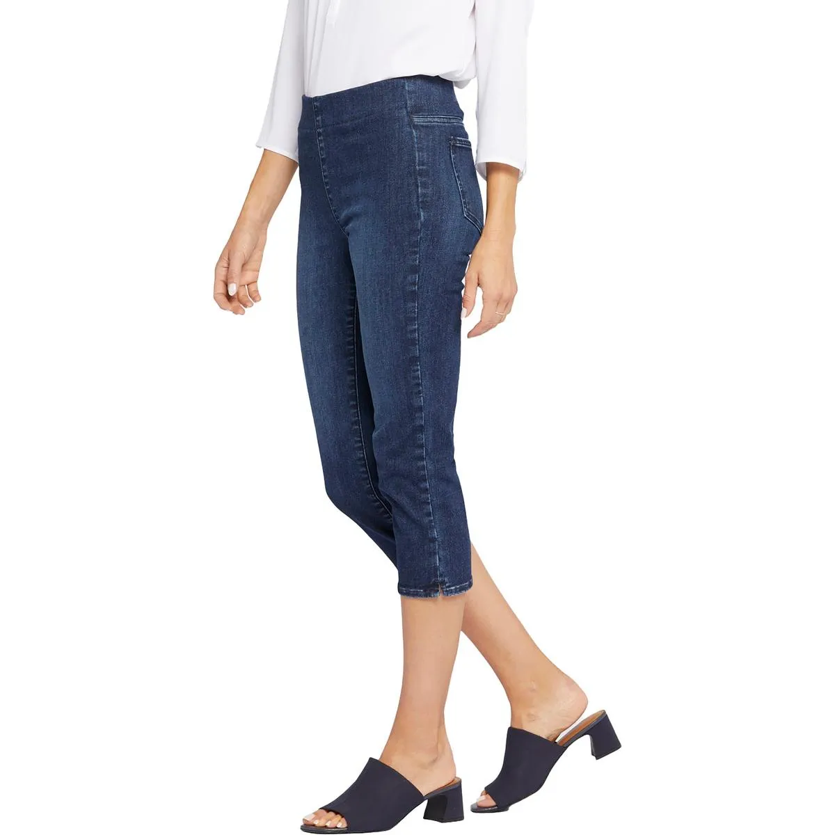 NYDJ Womens Dakota Mid-Rise Capri Cropped Jeans