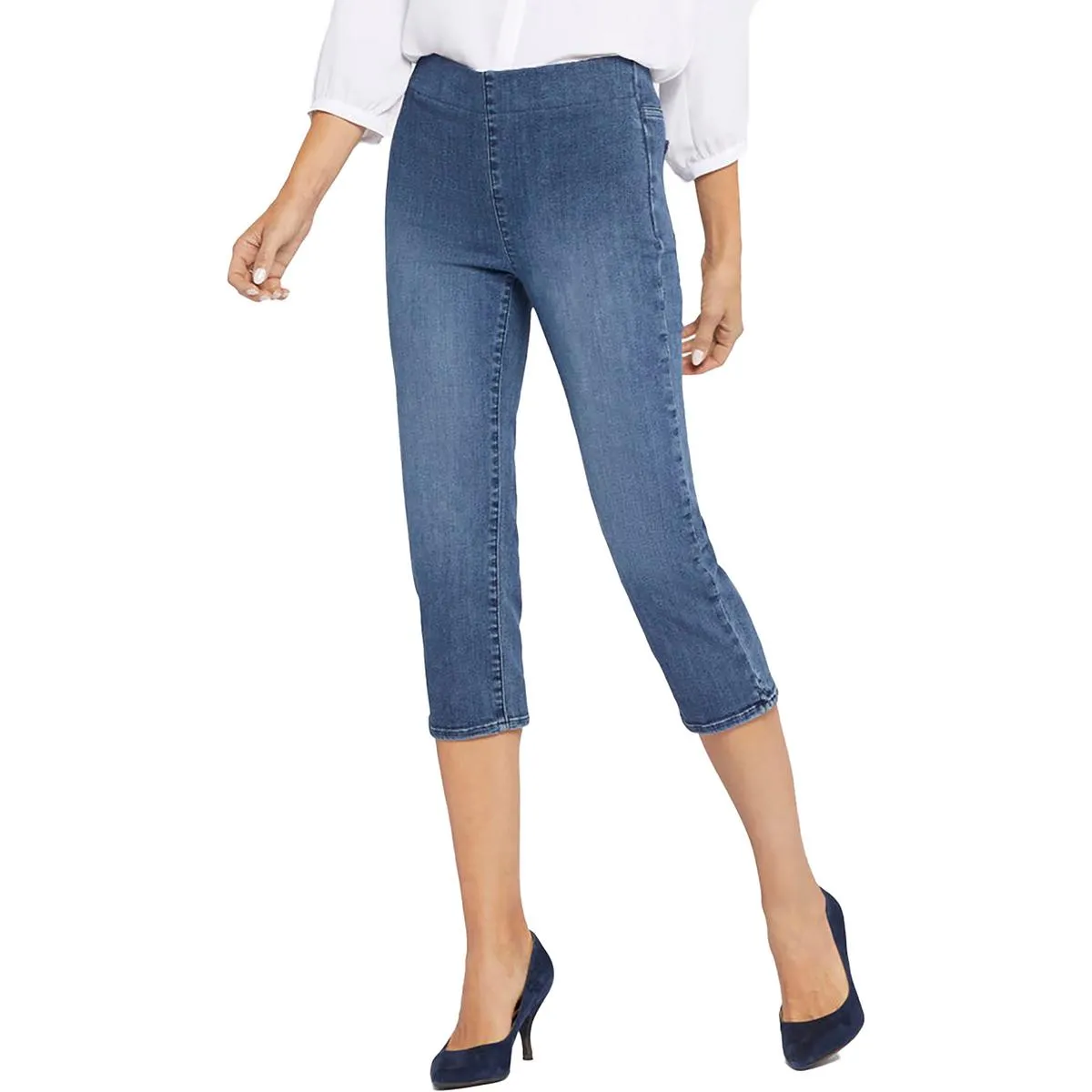 NYDJ Womens Dakota Mid-Rise Capri Cropped Jeans