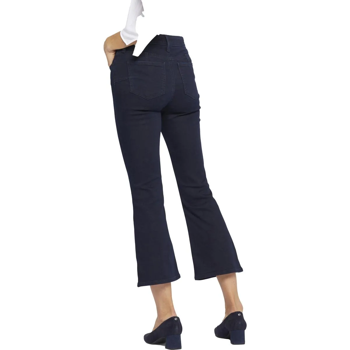 NYDJ Womens Fiona Uplift Compression Fit Denim Flared Jeans