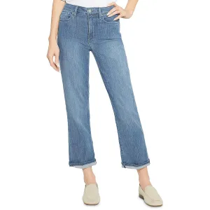 NYDJ Womens High Rise Straight Leg Ankle Jeans