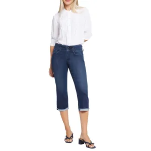 NYDJ Womens Marilyn Cuffed Denim Cropped Jeans