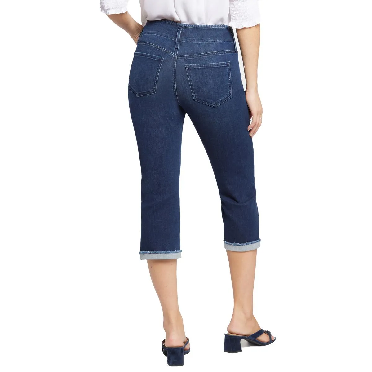 NYDJ Womens Marilyn Cuffed Denim Cropped Jeans