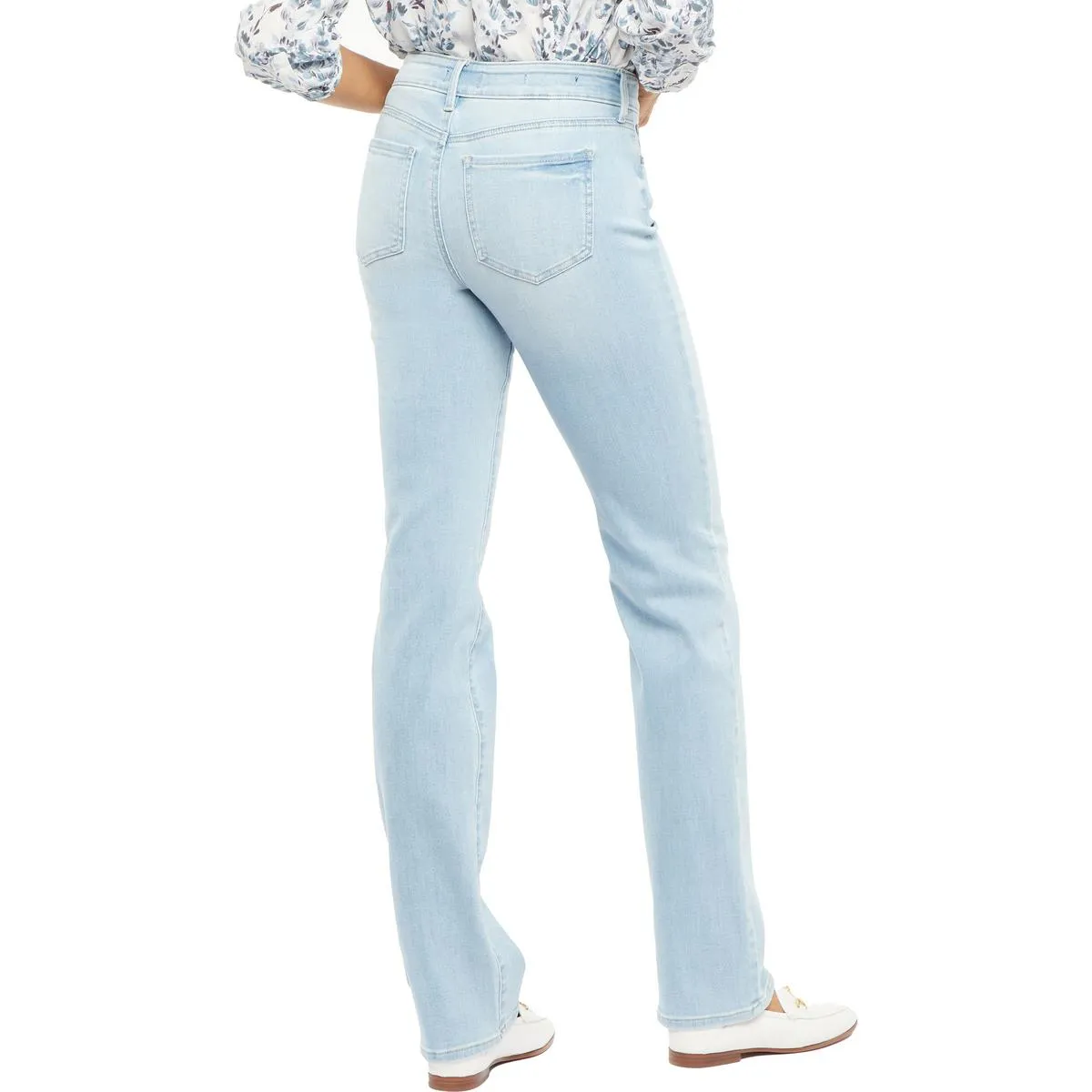 NYDJ Womens Marilyn Denim Mid-Rise Straight Leg Jeans