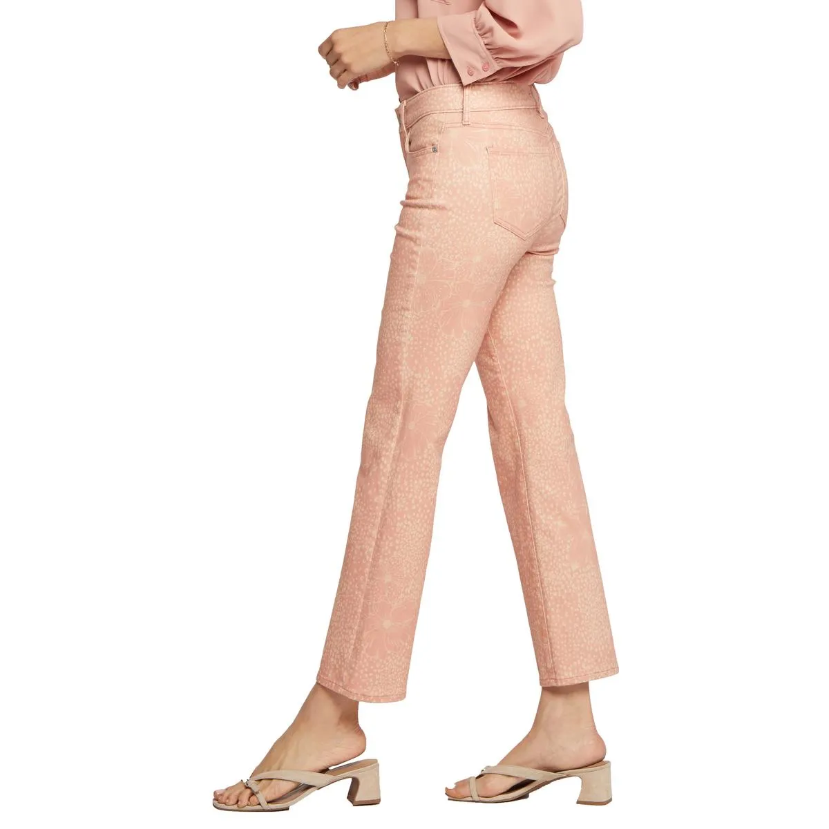 NYDJ Womens Marilyn Mid-Rise Ankle Straight Leg Jeans