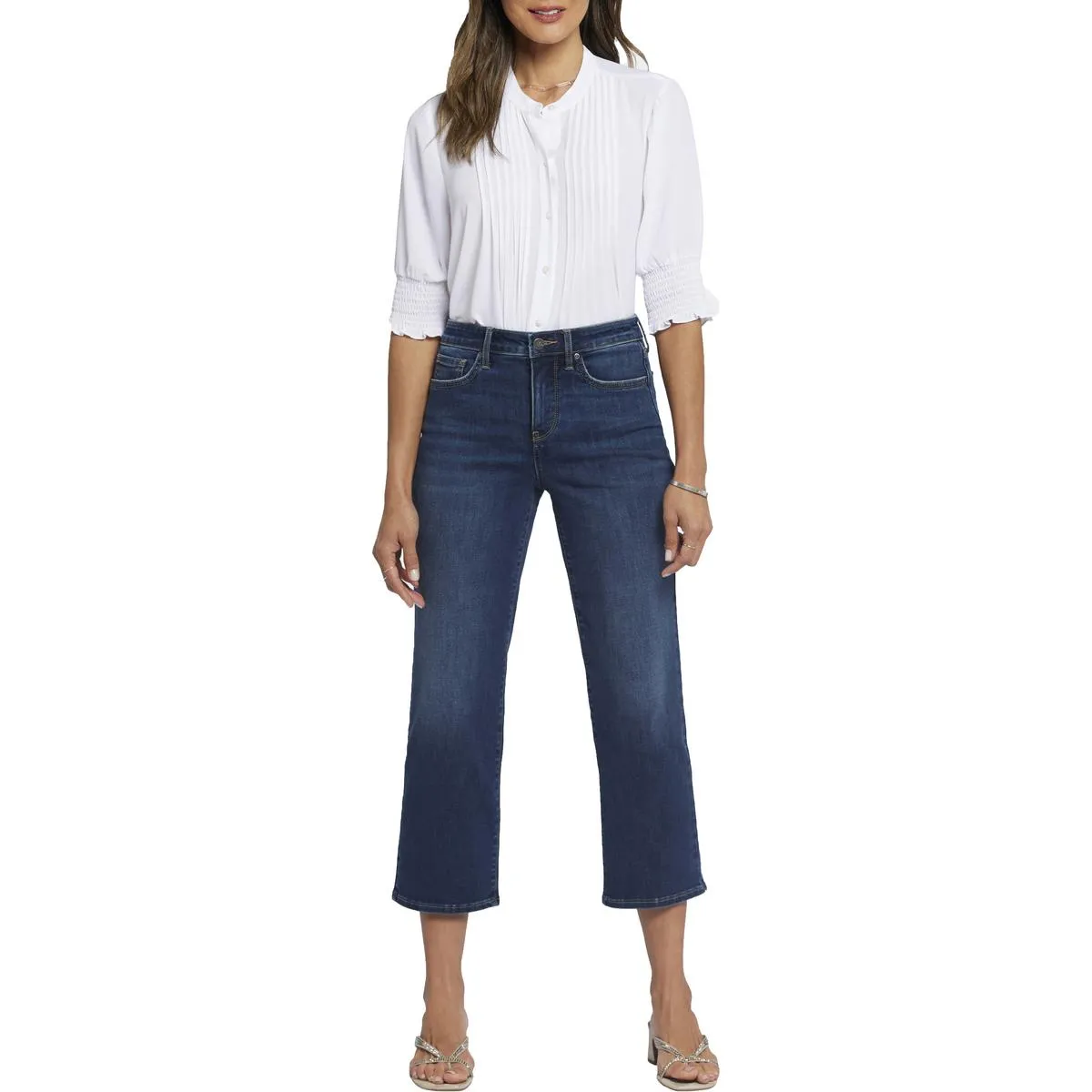 NYDJ Womens Piper Relaxed Denim Cropped Jeans