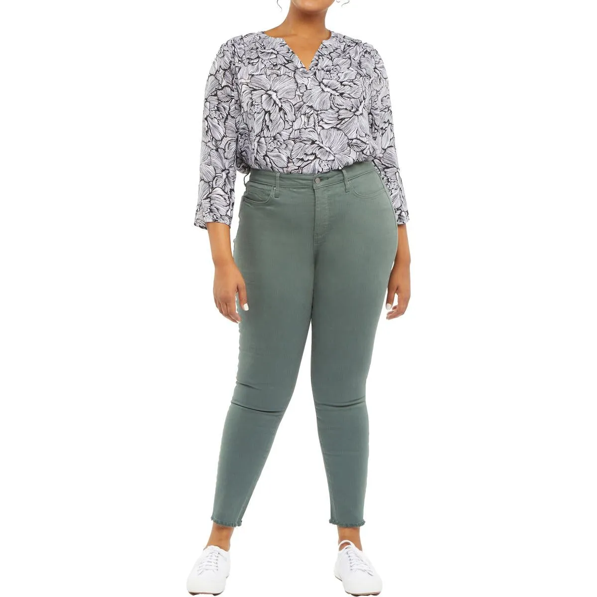 NYDJ Womens Plus Ami Tummy Slimming Denim Skinny Jeans