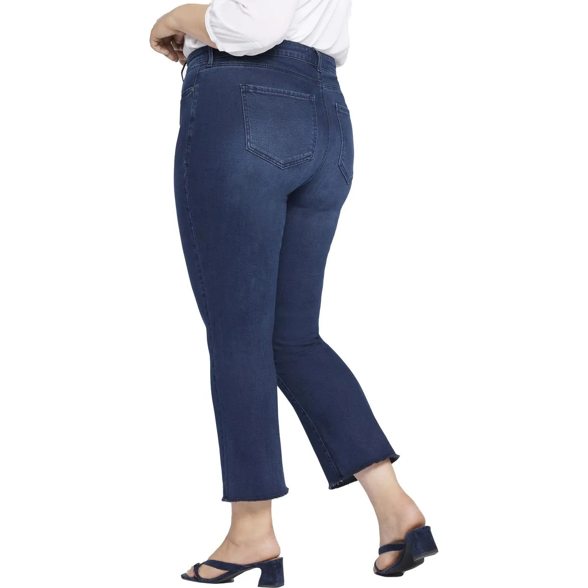 NYDJ Womens Plus Denim Cotton Bootcut Jeans