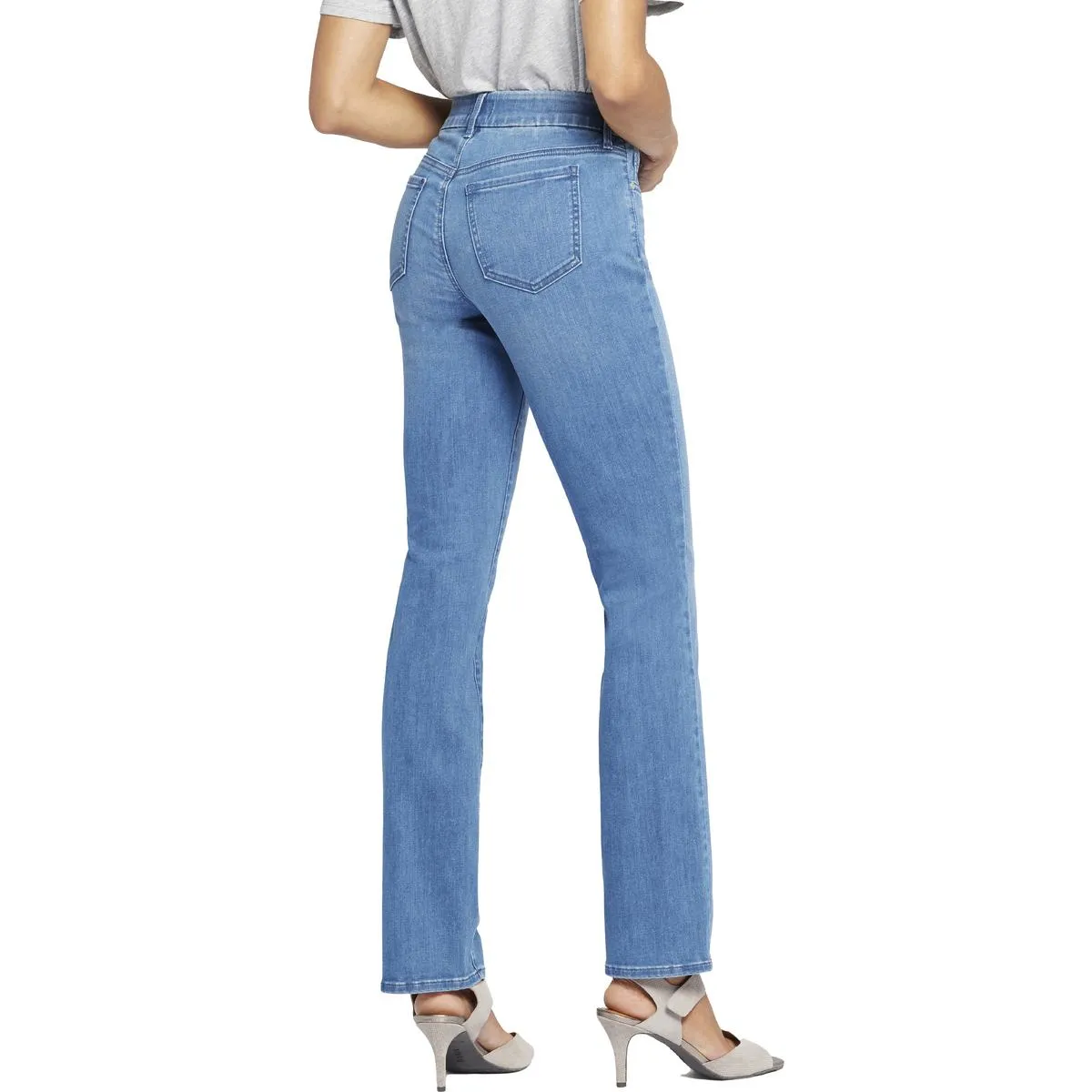 NYDJ Womens Waist Match Marilyn High Rse Stretch Straight Leg Jeans