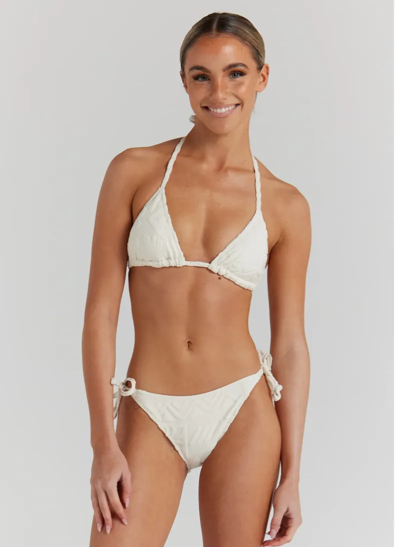 POOLSIDE PARADISO Mai Tai Sting tie bikini bottom-Gardenia