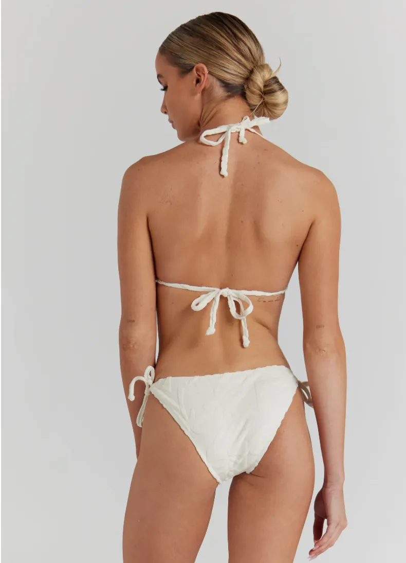 POOLSIDE PARADISO Mai Tai Sting tie bikini bottom-Gardenia
