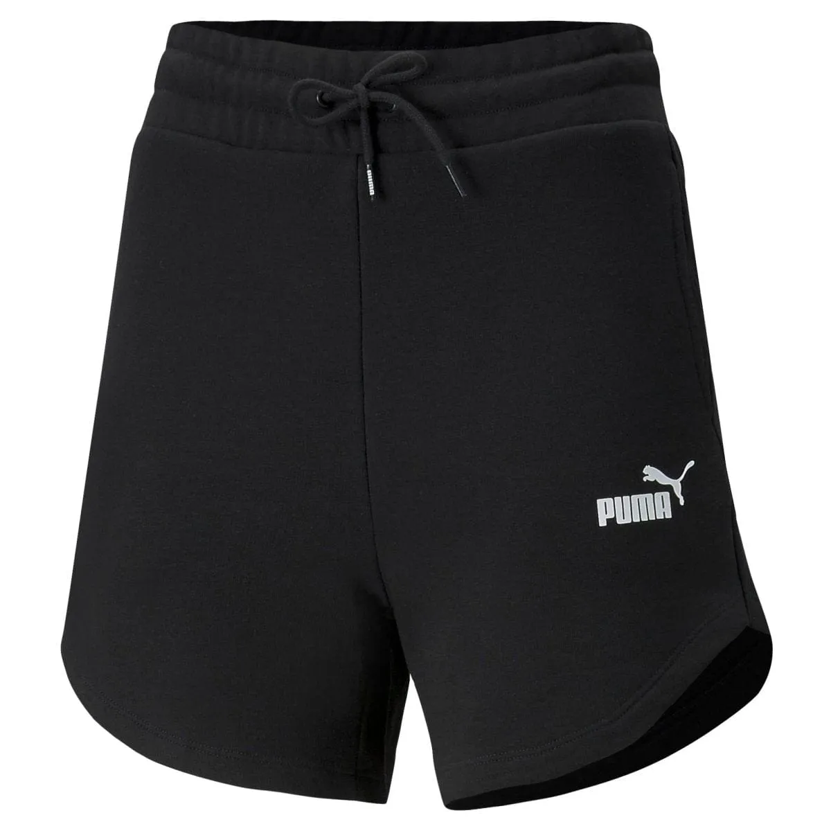 PUMA WOMEN'S ESSENTIALS HIGH WAIST BLACK SHORTS
