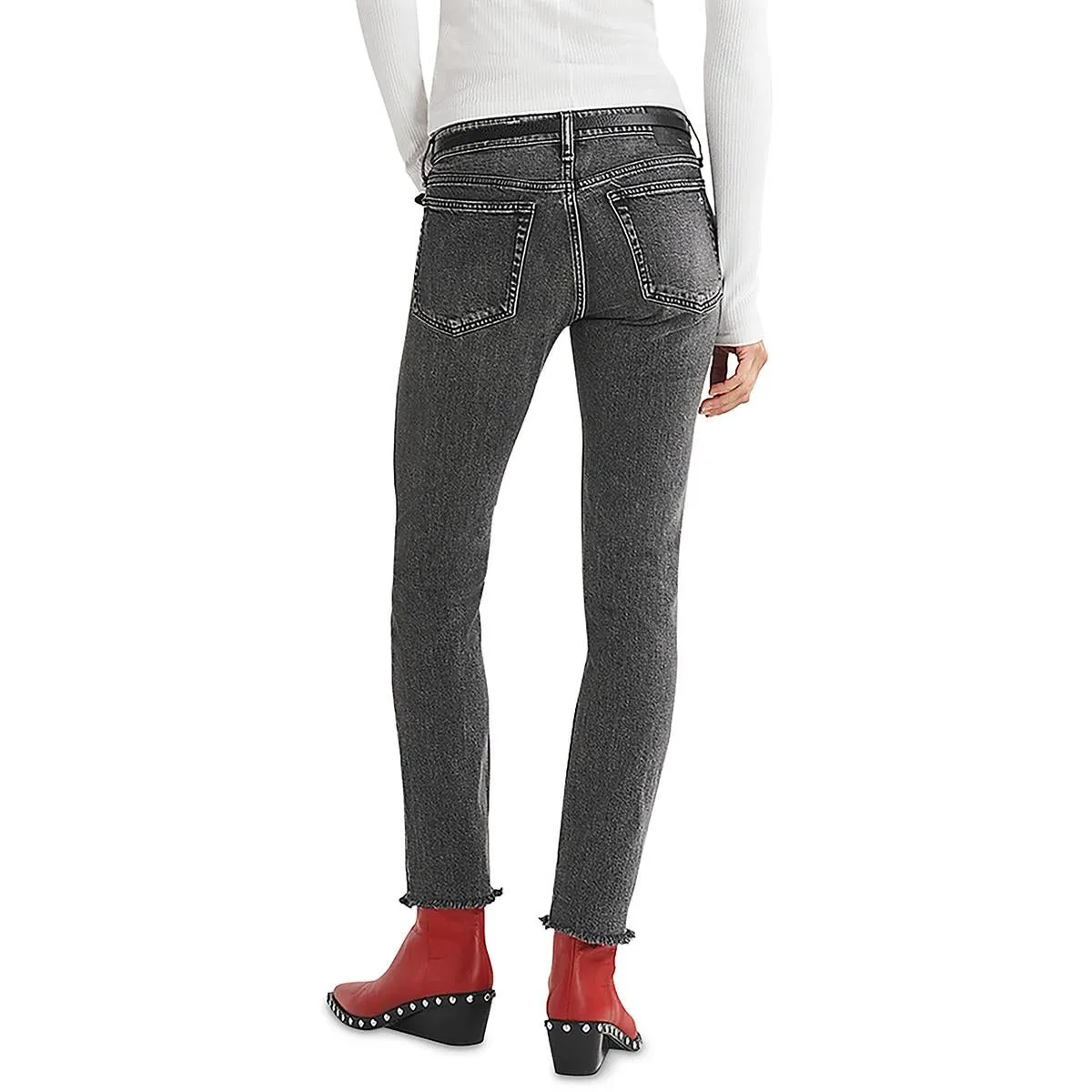 Rag & Bone Womens Dre Low Rise Slim Boyfriend Jeans