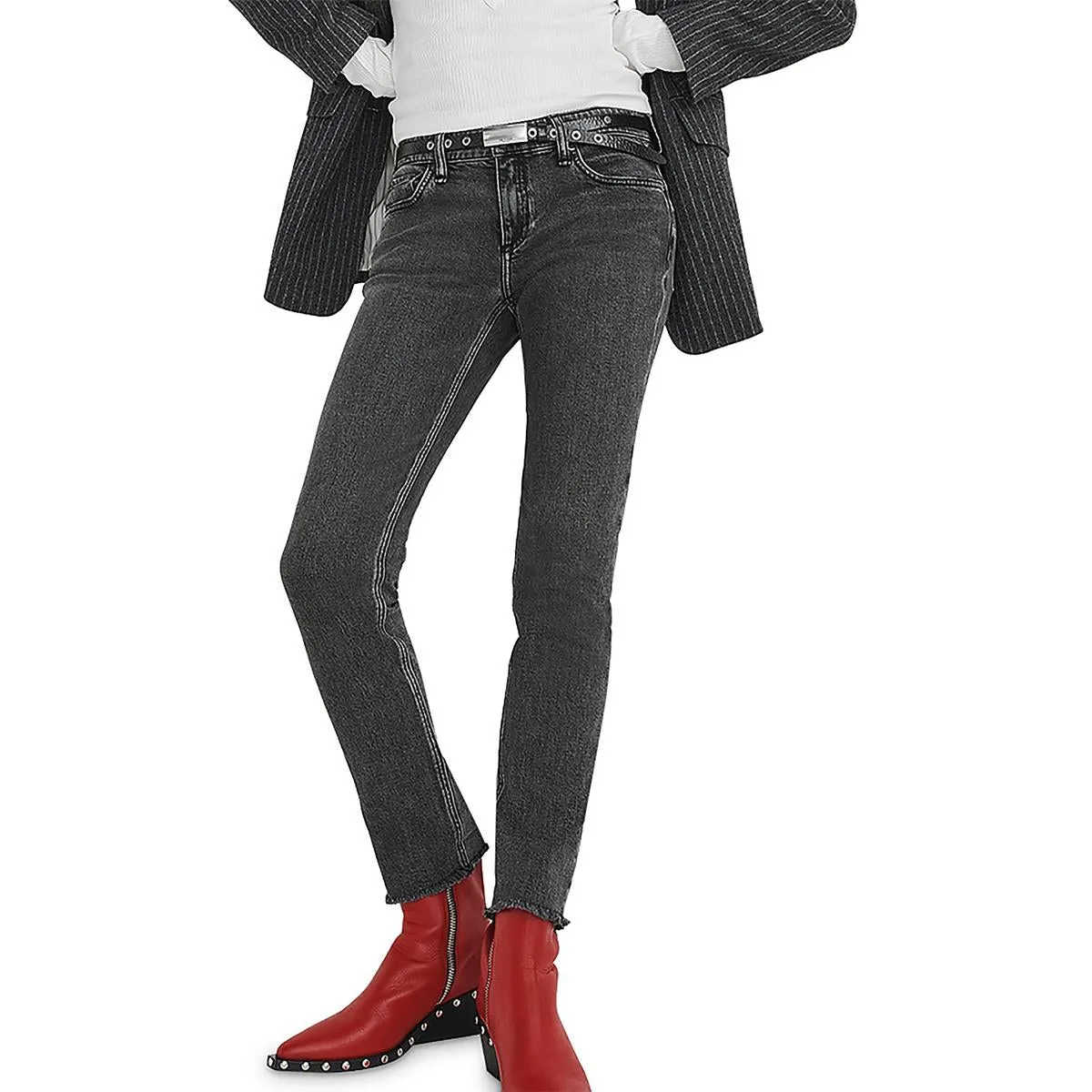 Rag & Bone Womens Dre Low Rise Slim Boyfriend Jeans