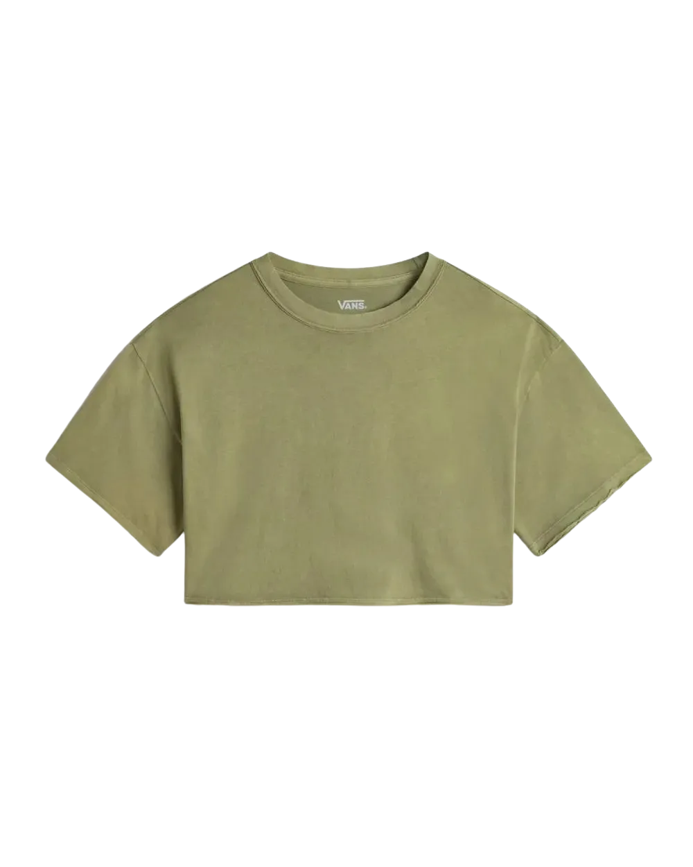 Relaxed Crop Wash T-Shirt in Loden Green