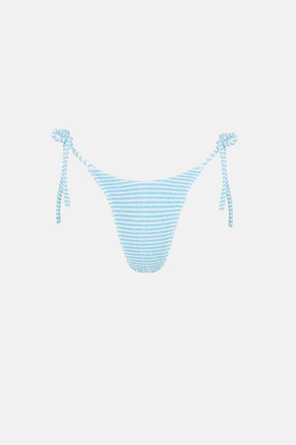 RHTYHM Cove Stripe Tie Side Hi Cut Pant Bikini Bottoms - Blue