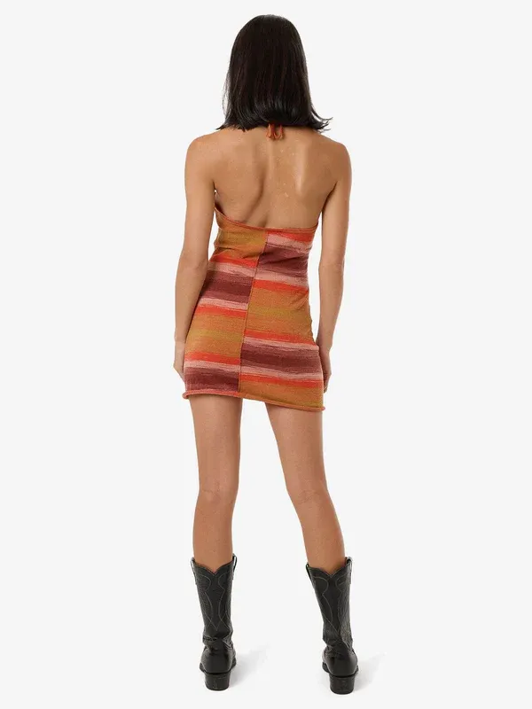 RISE KNIT HALTER DRESS