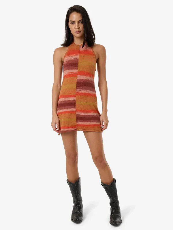 RISE KNIT HALTER DRESS