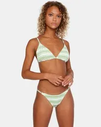 RVCA Ziggy French Mid Rise High Leg Bikini Bottom - BWH