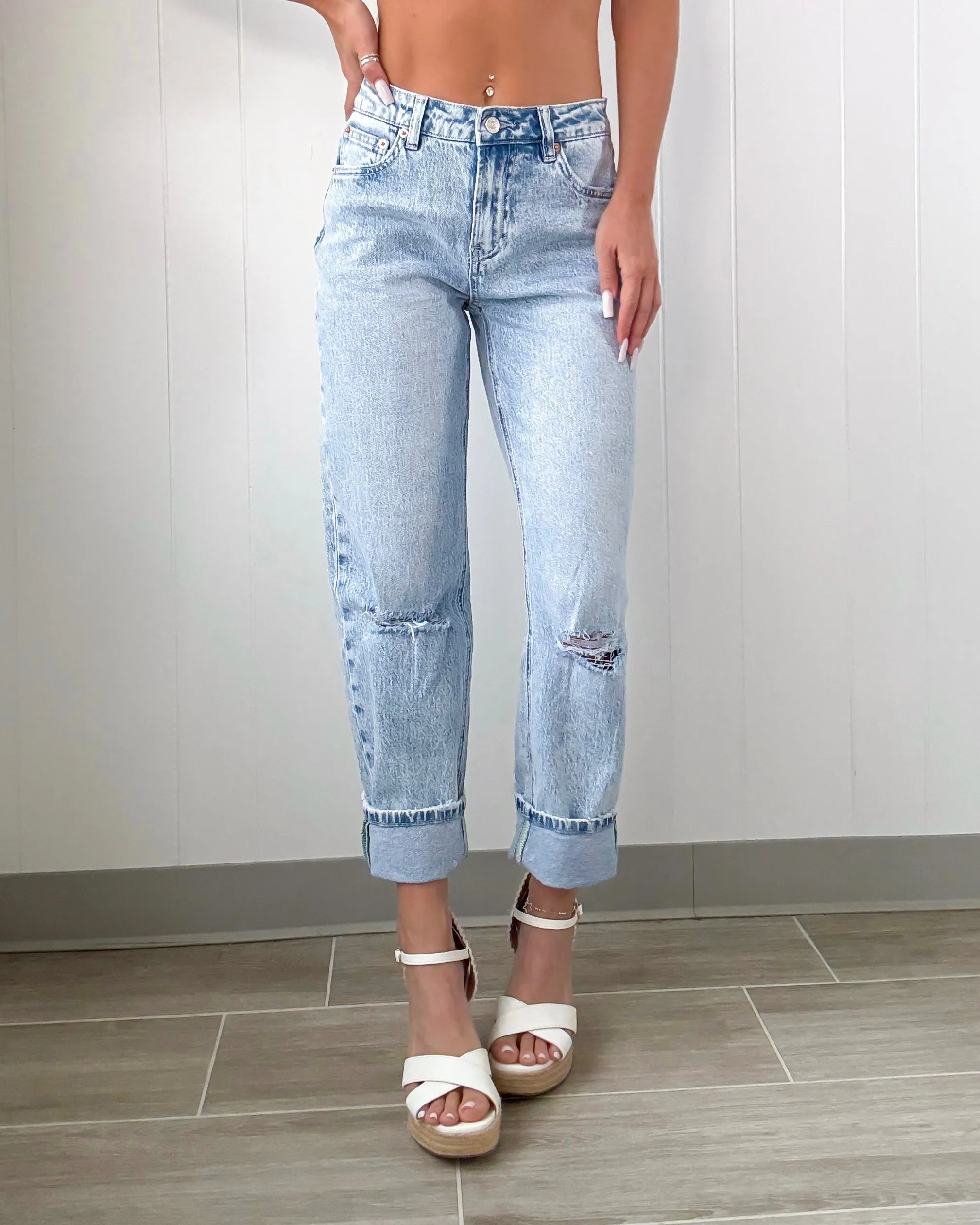 Sable High Rise Straight Leg Jeans