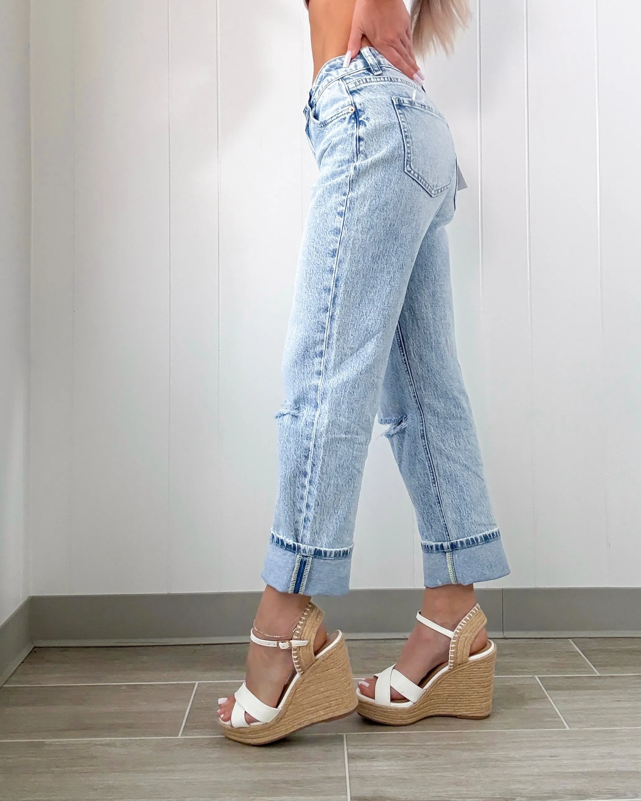 Sable High Rise Straight Leg Jeans