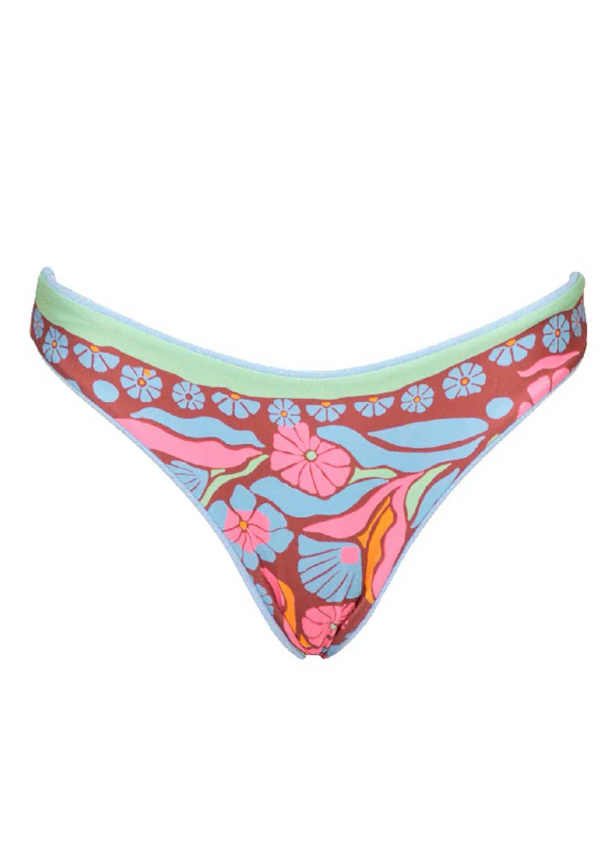Serenity Blue Sublimity Regular Rise Classic Bikini Bottom