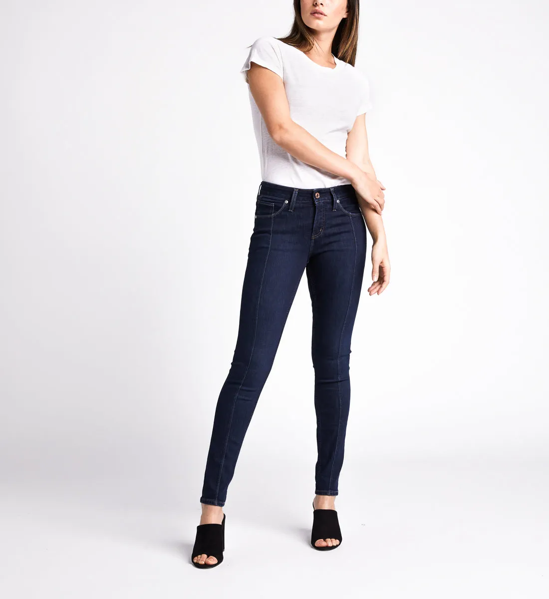 Silver Avery High Rise Skinny Jeans