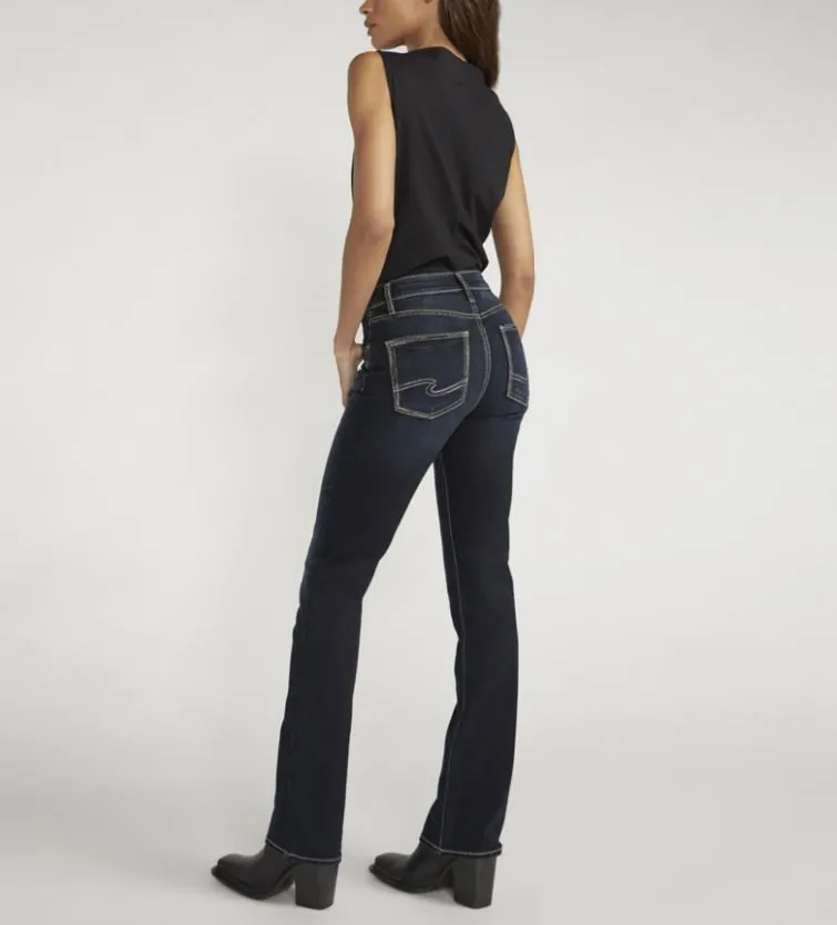 Silver Avery High Rise Slim Bootcut