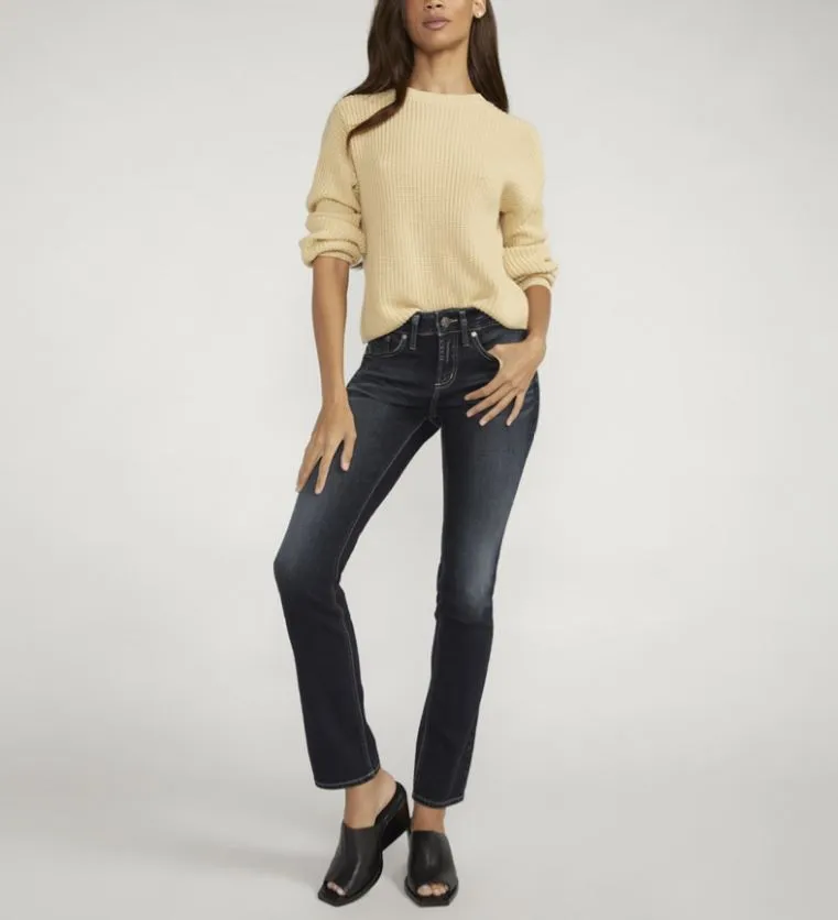 Silver Suki Mid Rise Straight Leg