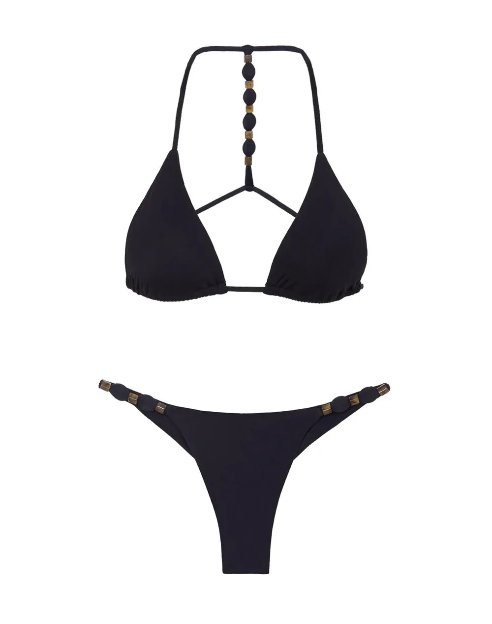 Solid Dora Tri T Back Bikini Top