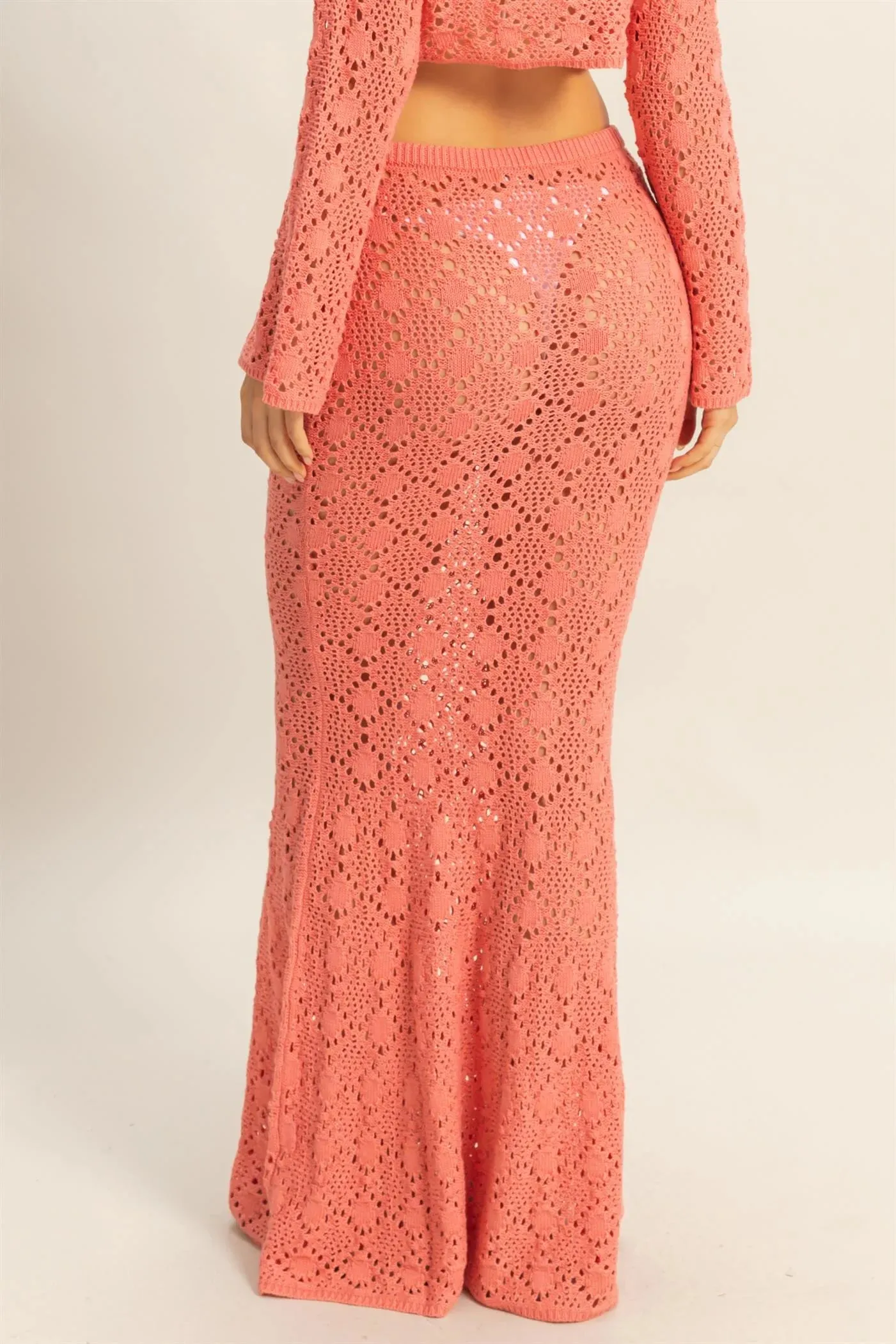Sunkissed Mermaid Knit Maxi Skirt