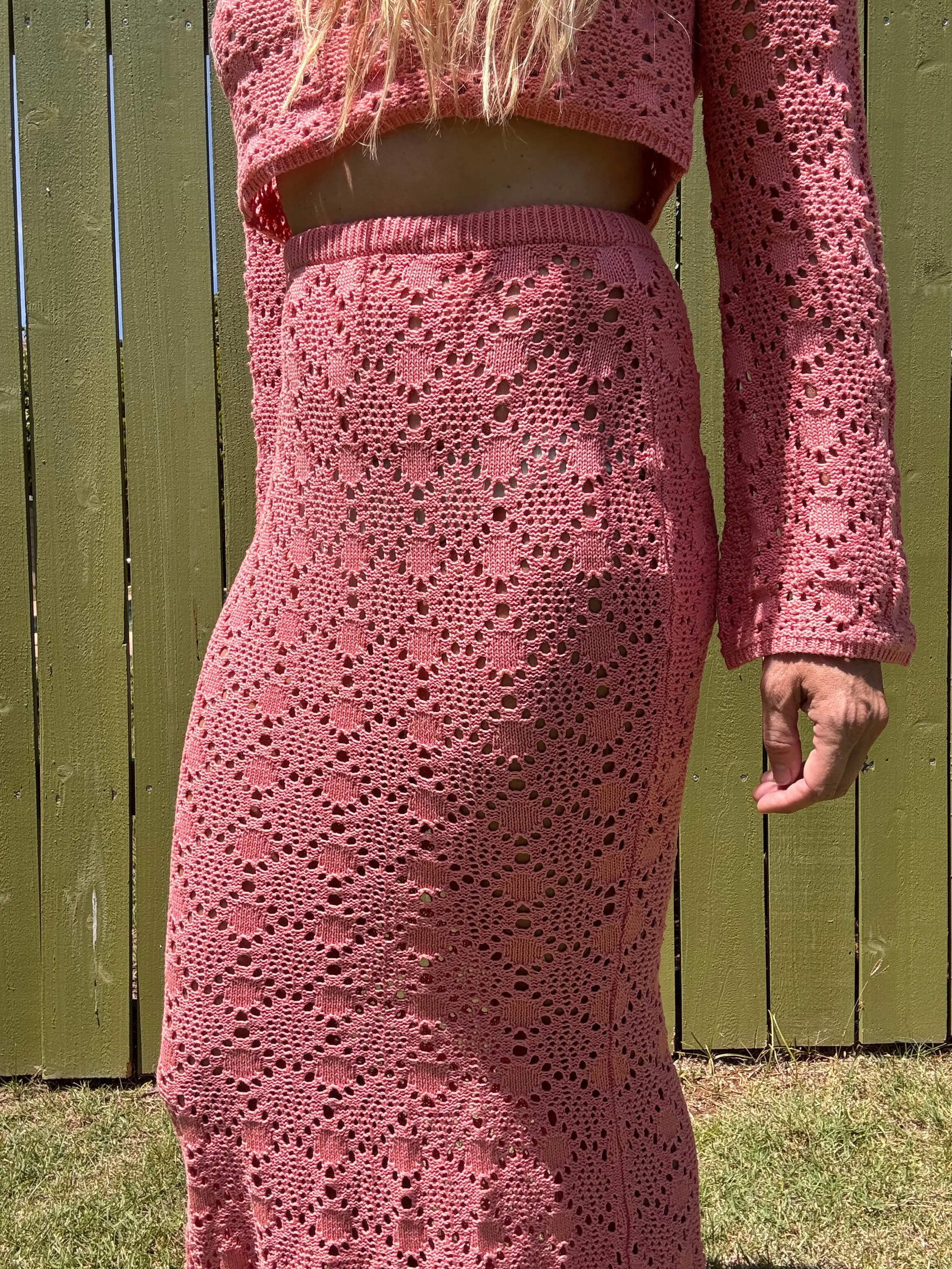 Sunkissed Mermaid Knit Maxi Skirt