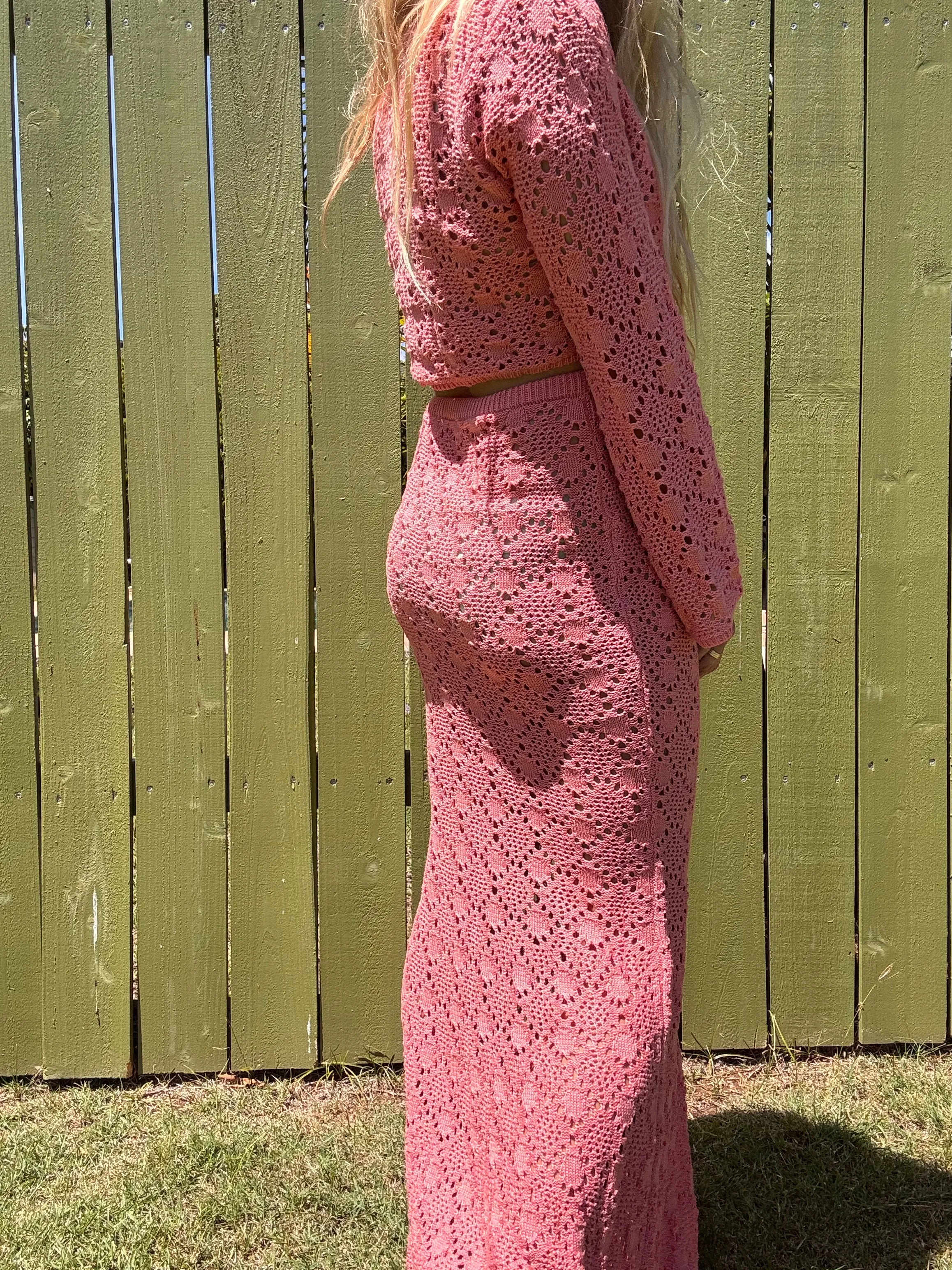 Sunkissed Mermaid Knit Maxi Skirt