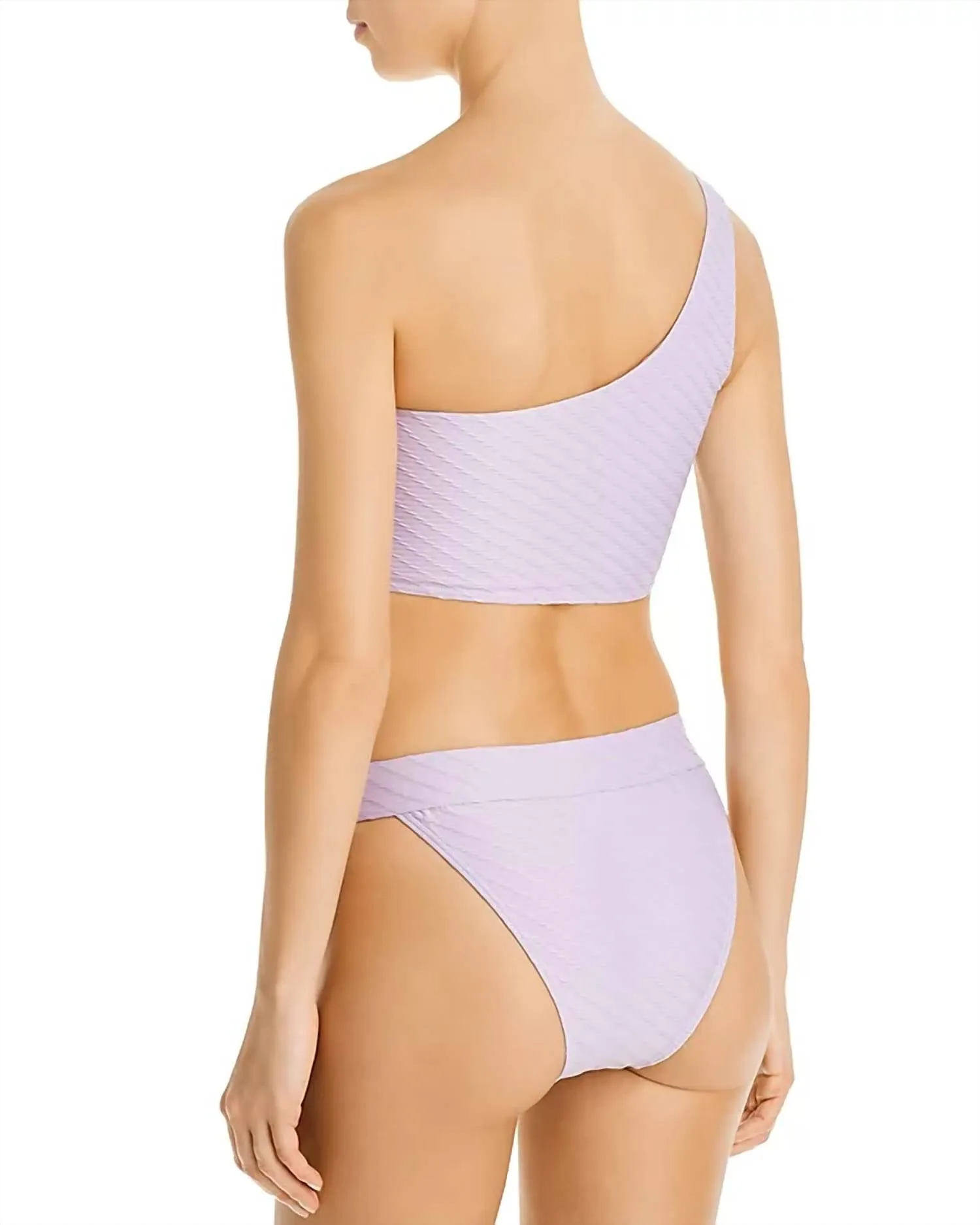 Tide One Shoulder Bikini Top In Lilac