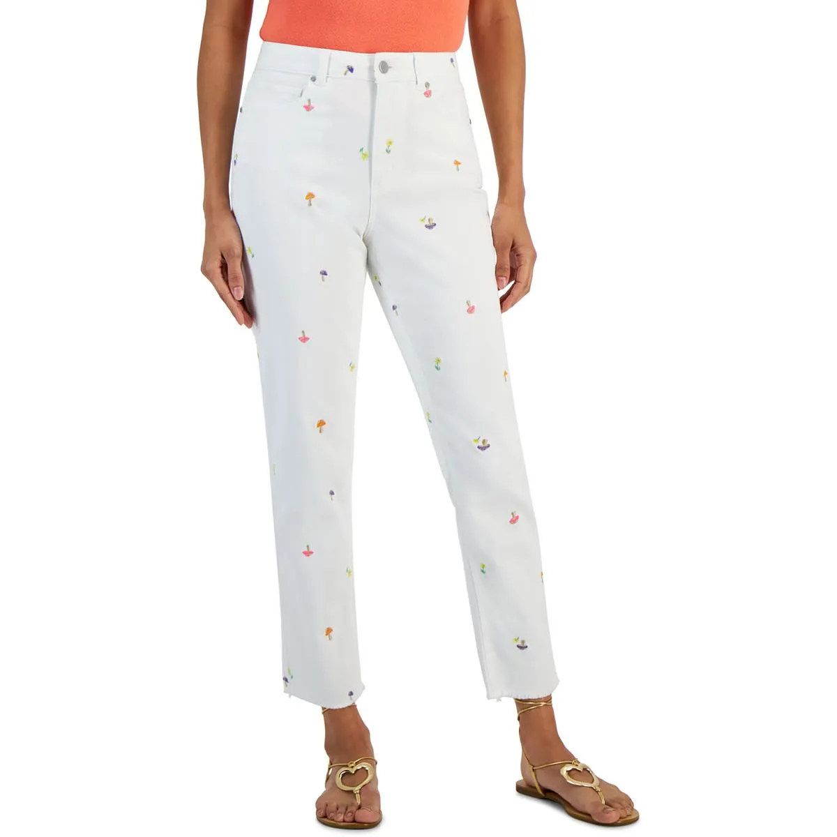 Tinseltown Womens Juniors Embroidered High Rise Skinny Jeans