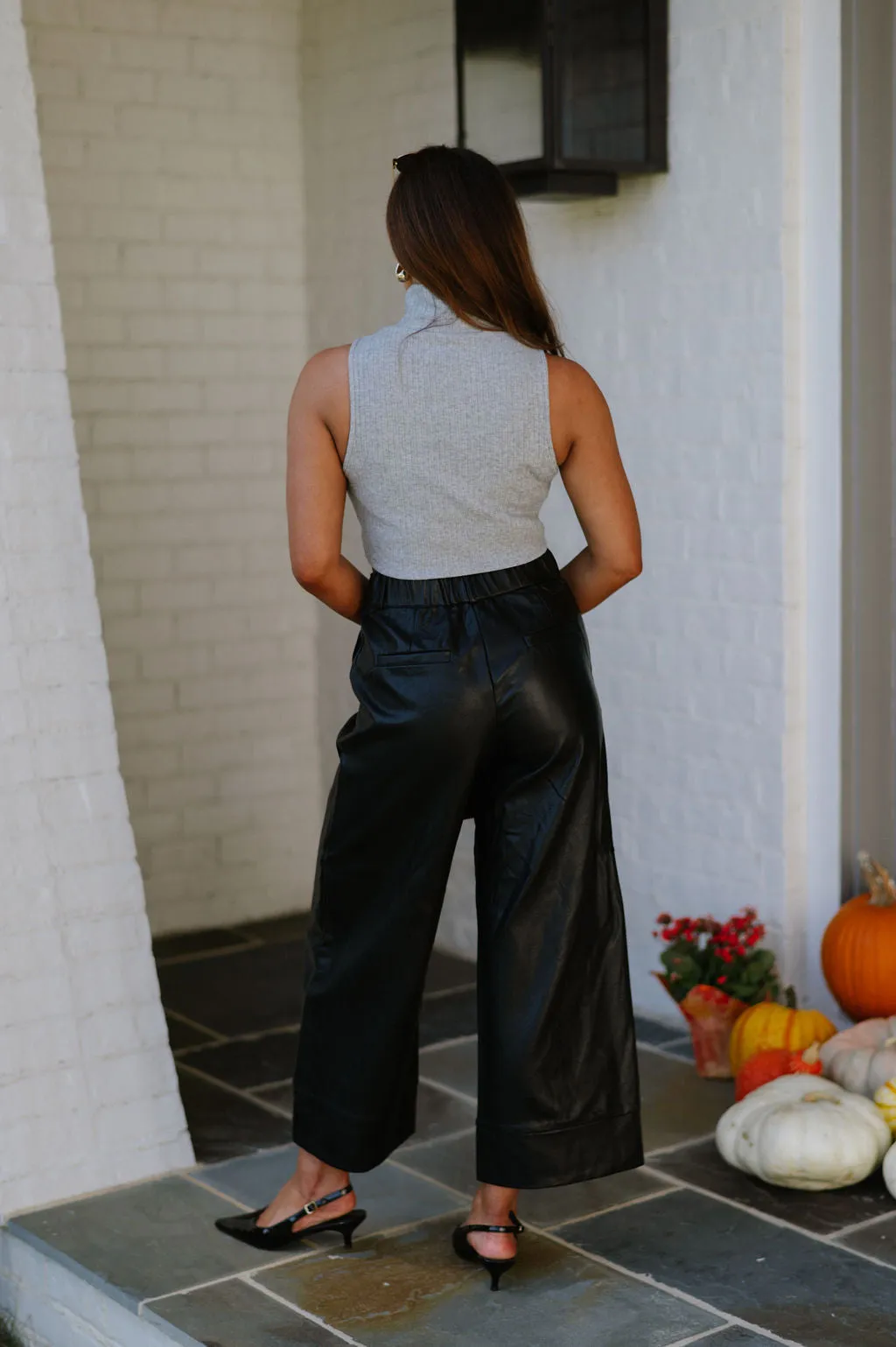 Veronica Mock Neck Top-Grey